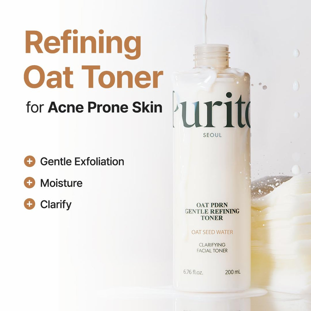 Purito tonique avoine PDRN — texture légère facilitant l’utilisation quotidienne.