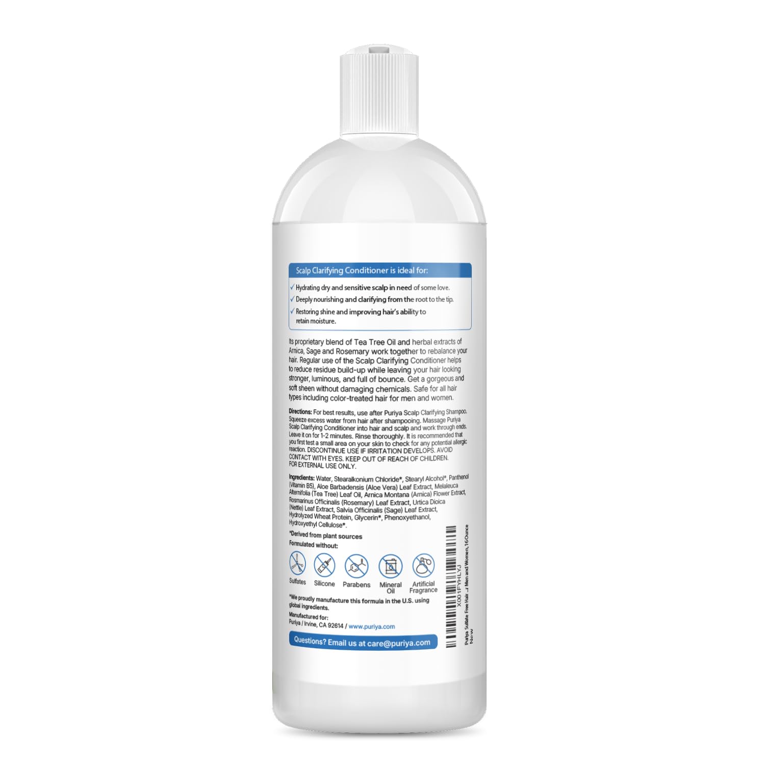 Puriya Conditionneur cuir chevelu hydratation – revitalise cheveux cassants et secs.