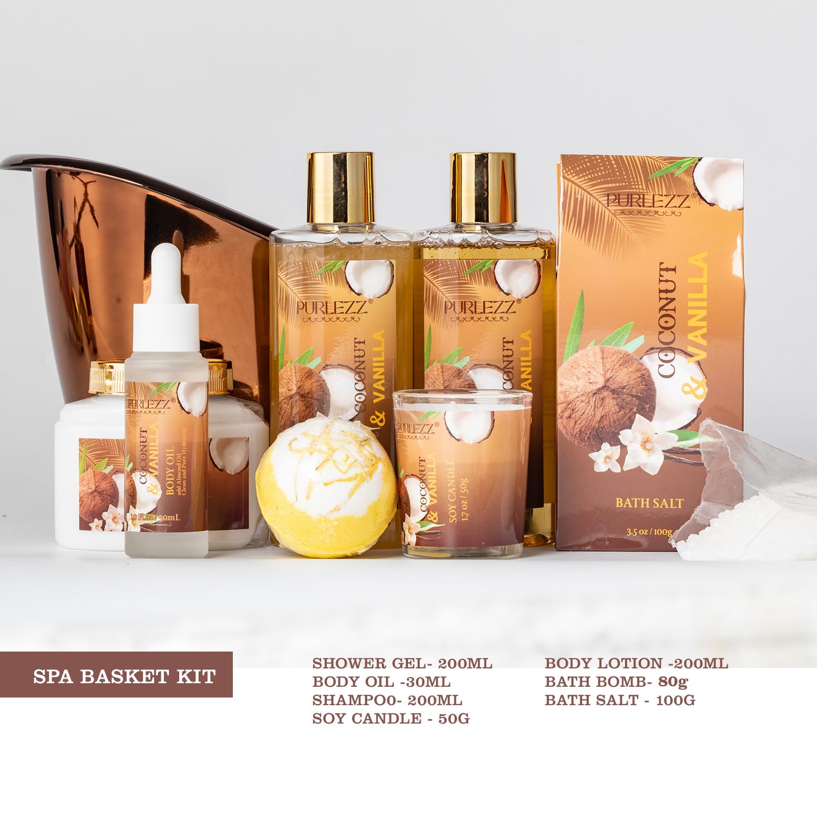 Purlezz assortiment bien-être: 8 pièces pour une expérience spa complète.