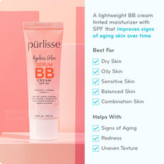 Texture légère de la BB Crème Pūrlisse pour un teint uniforme.