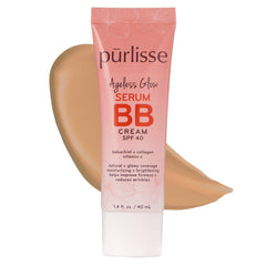 Pūrlisse Ageless Glow BB Cream SPF40, pompe pratique pour application précise.