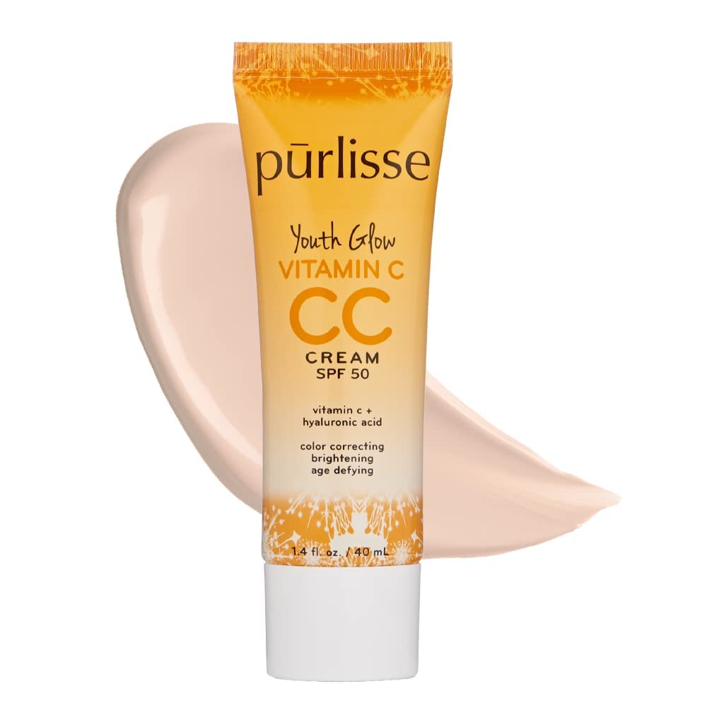purlisse Crème CC Éclat Jeunesse flacon SPF50 pour protection UV et éclat