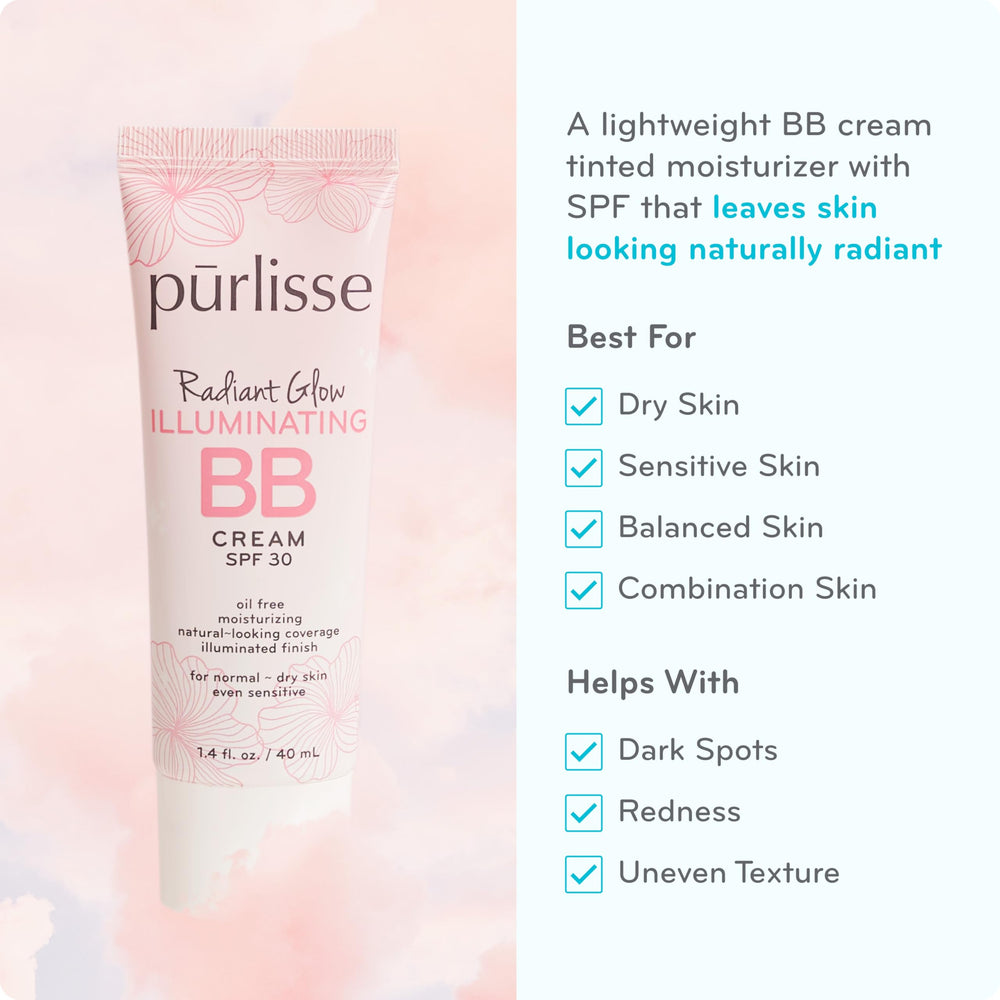 pūrlisse Radiant Glow BB Cream application mains – couvrance légère et facile.