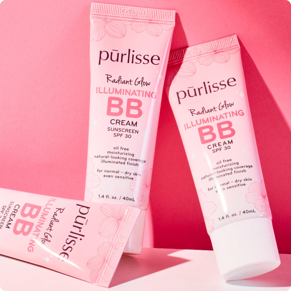 pūrlisse Radiant Glow BB Cream texture hydratante – sensation agréable toute la journée.