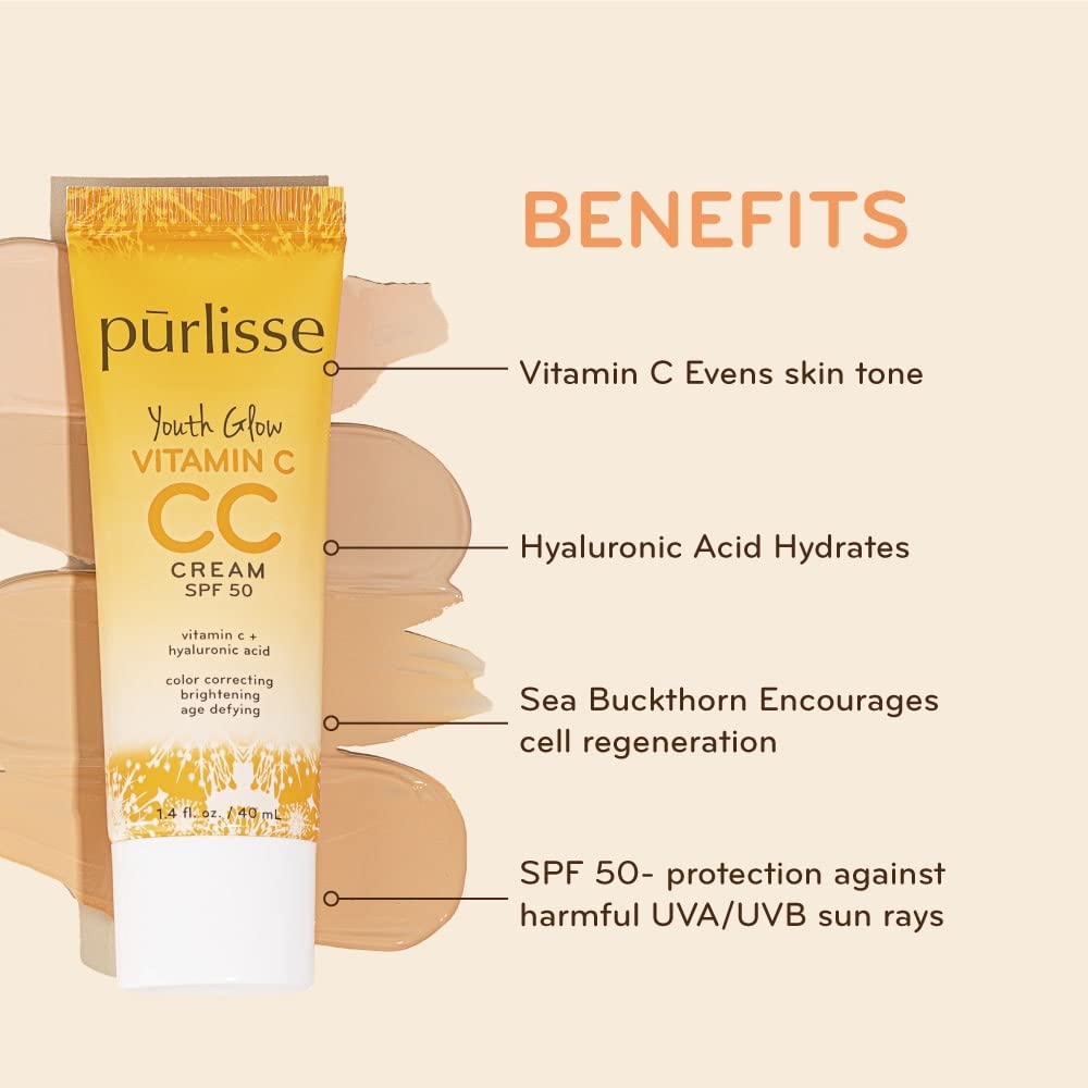 pūrlisse CC Crème Jeunesse Éclat, application douce sur le visage.
