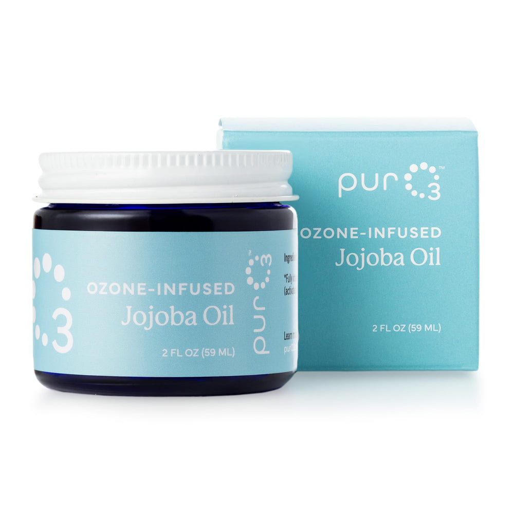 PurO3 creme visage jojoba ozonnee en pot, hydratation quotidienne.