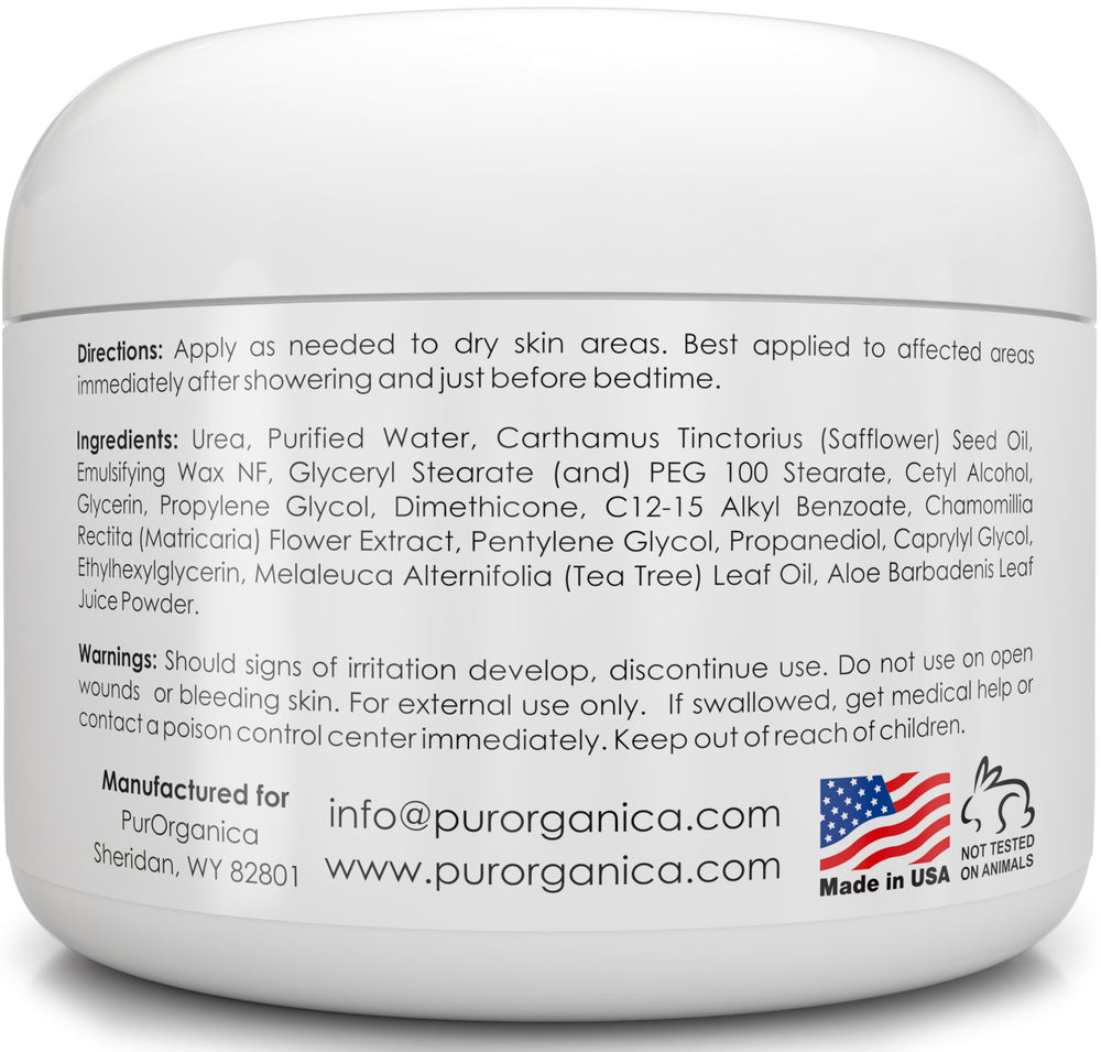 PurOrganica Crème Pied Urea 40% : usage quotidien pour talons et callosités