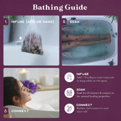 Ingrédients naturels du Lunar Bath Tea Purple Canyon et infusion harmonieuse.