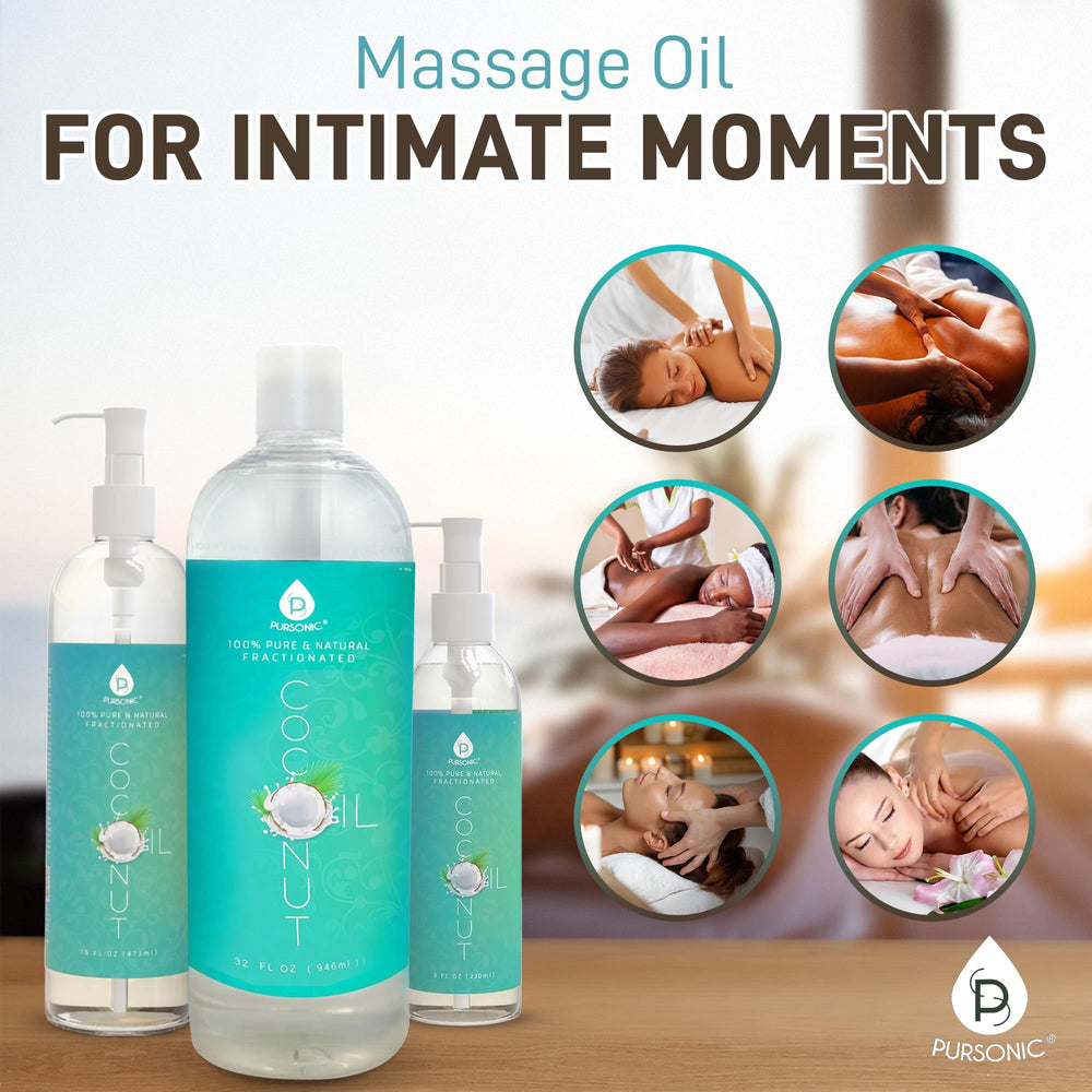 Pursonic huile coco fractionnée nourrit les cheveux avec brillance.