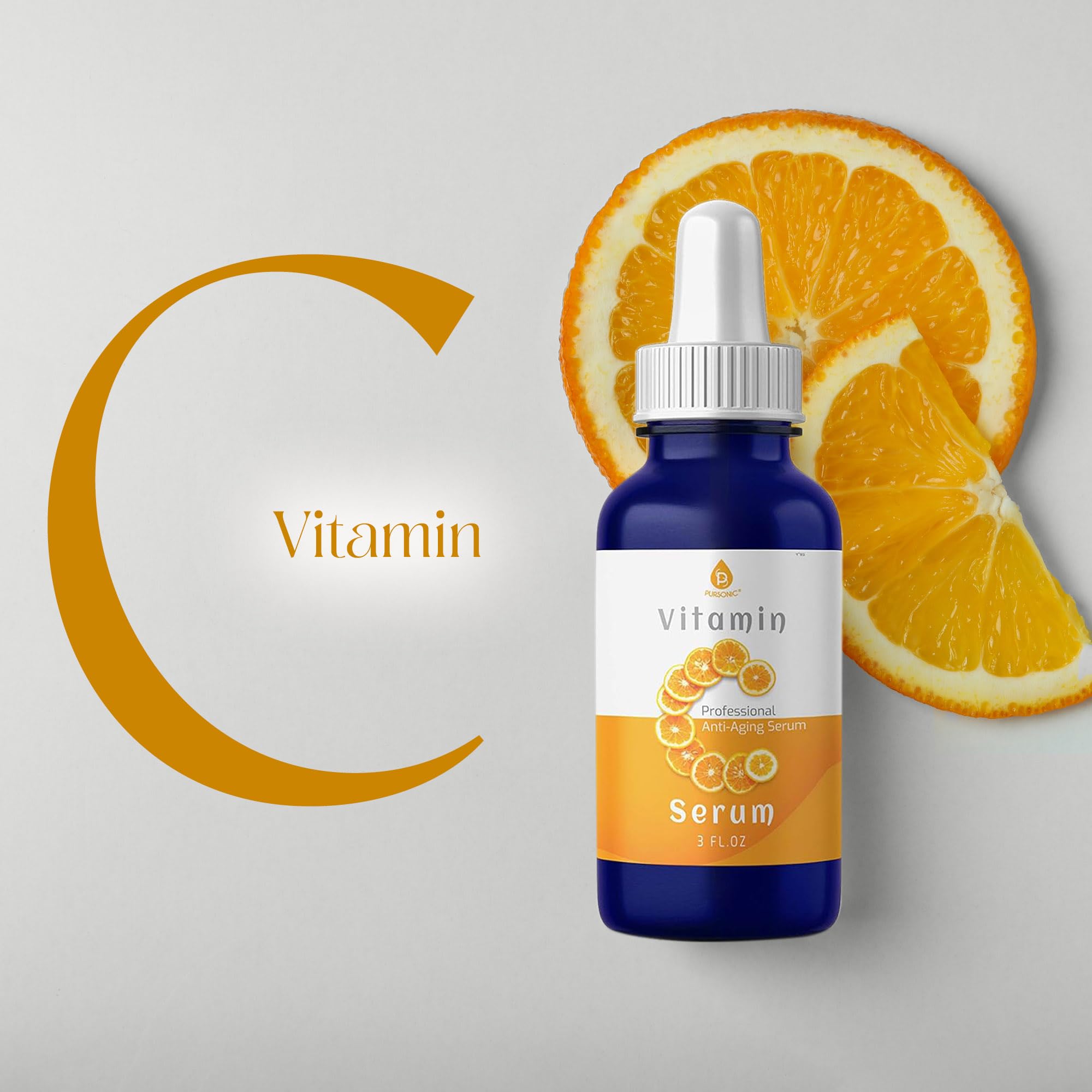 Pursonic Sérum vitamine C 20% texture légère qui sabsorbe rapidement.