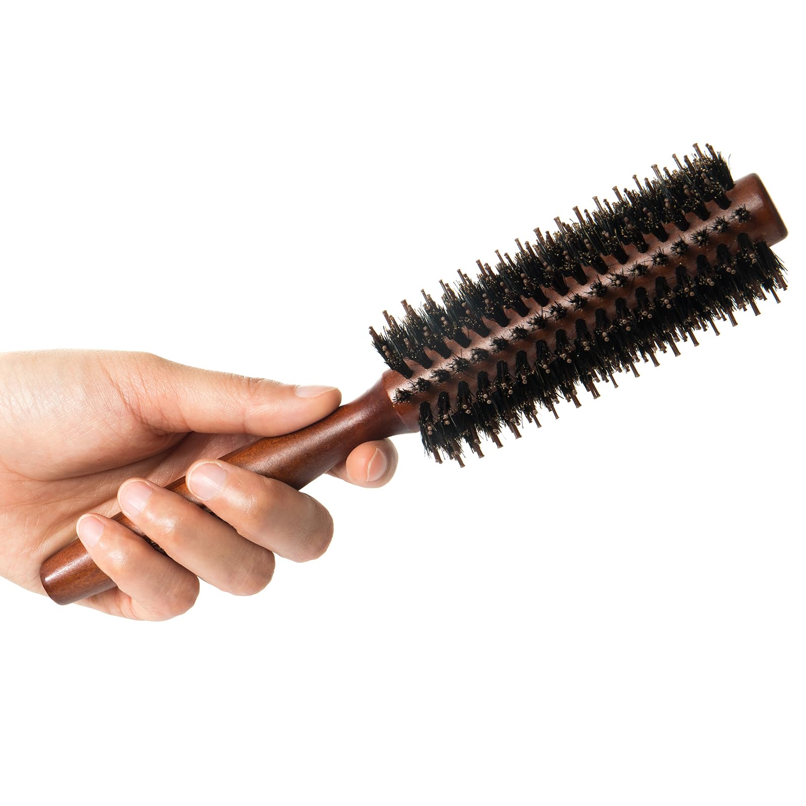 Brosse Puto droite en poils sanglier, idéale pour cheveux épais et lissage.