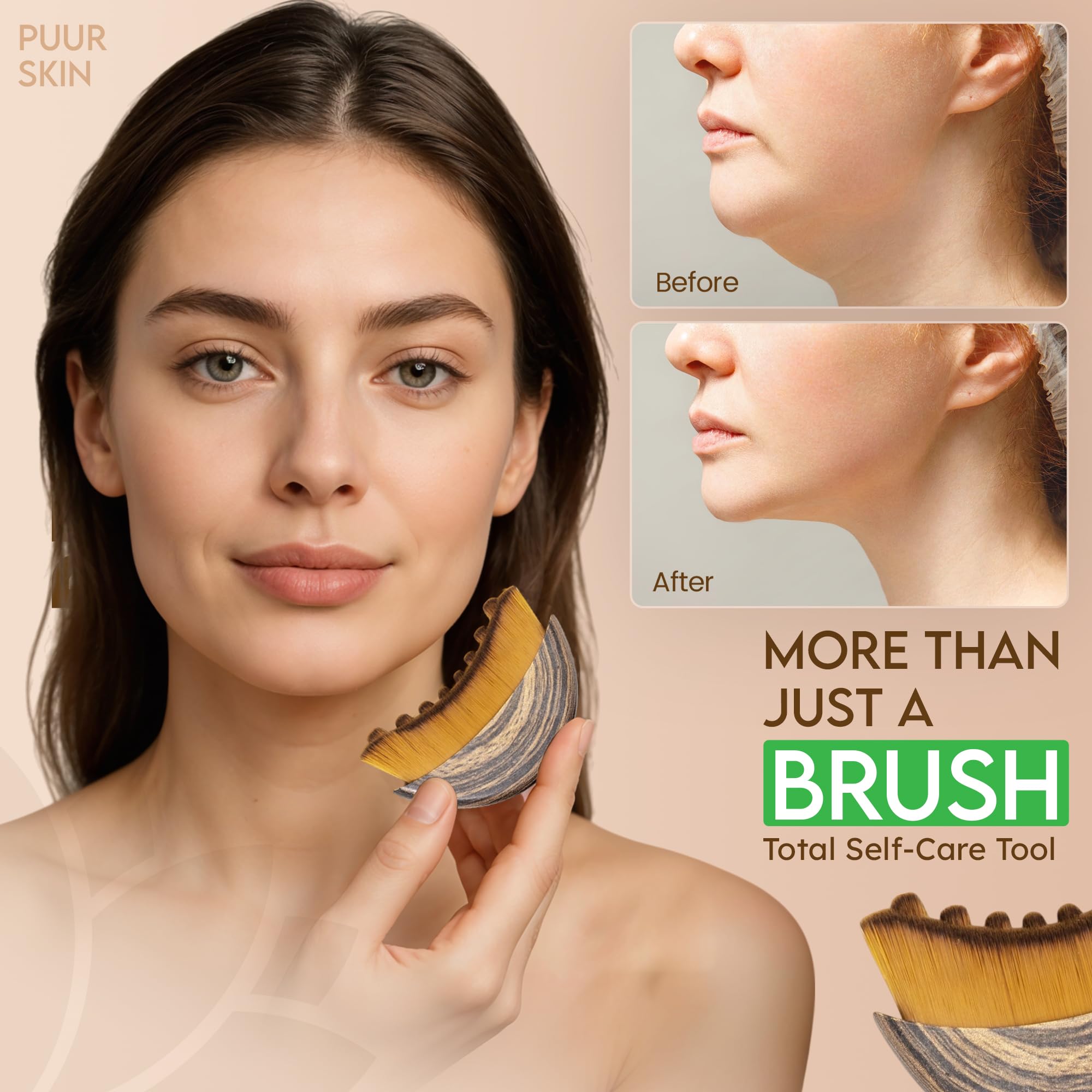 Brosse douce pour peau sensible Puur House routine quotidienne en douceur