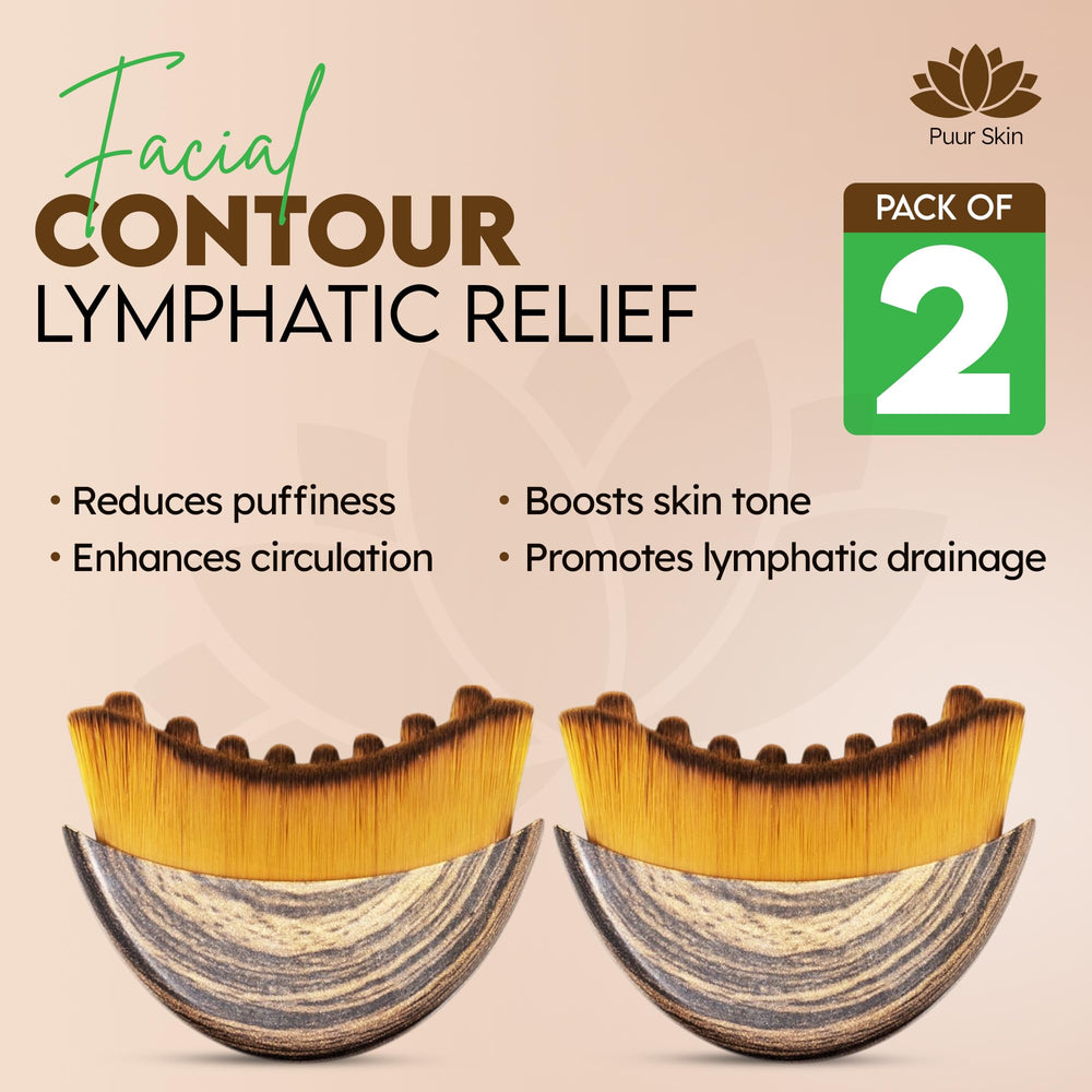 Brosse drainage lymphatique visage Puur House, massage doux et fraîcheur