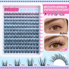 PVDKIW cils clusters 10mm pour un regard ouvert et naturel