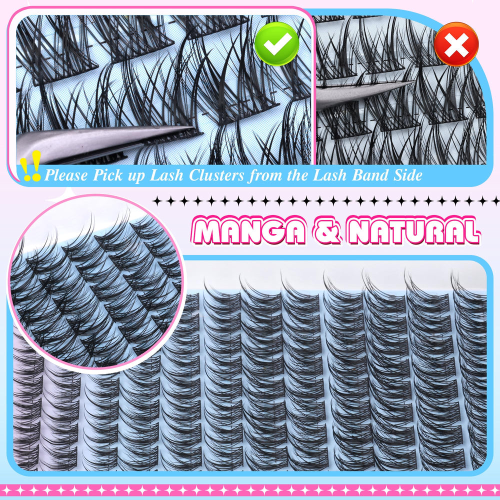 PVDKIW cils clusters 16mm effet dramatique et longue tenue