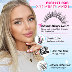 PVDKIW cils clusters effet wispy pour un look naturel et léger