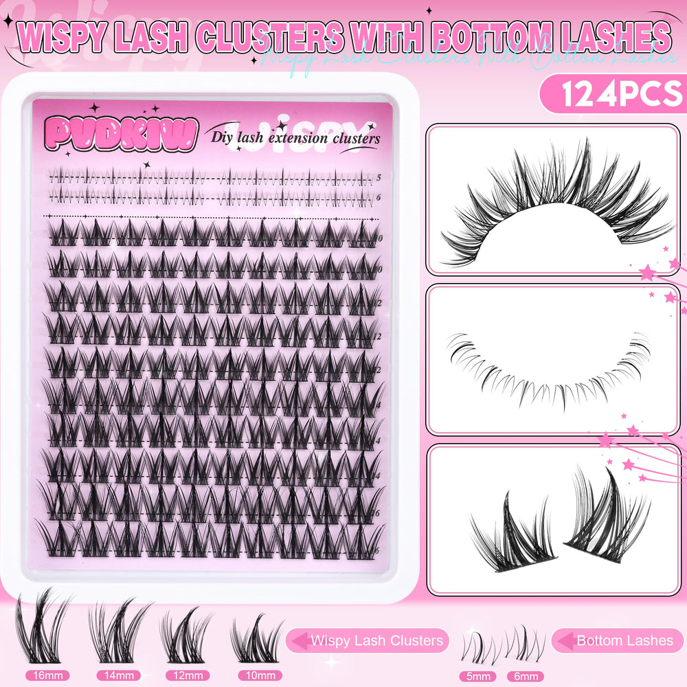 PVDKIW kit extension cils 10-16 mm pour différents looks.