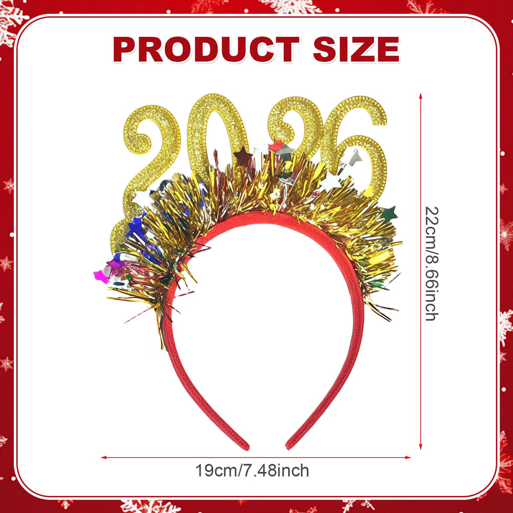 Pvoiue bandeau, quatre couleurs festives: argent, or, vert, rouge