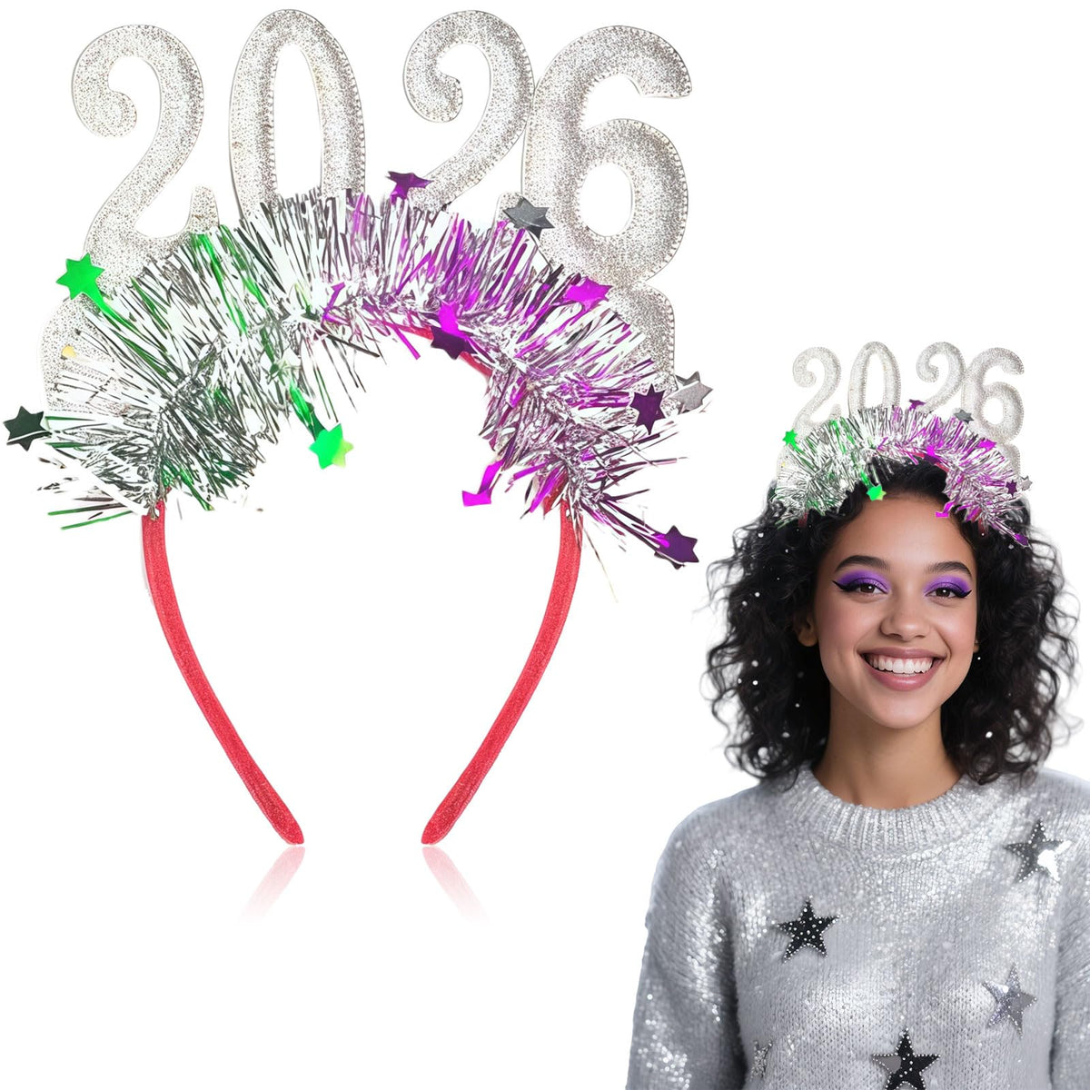 Bandeau Pvoiue Nouvel An 2026 avec lettrage 3D pour un look festif