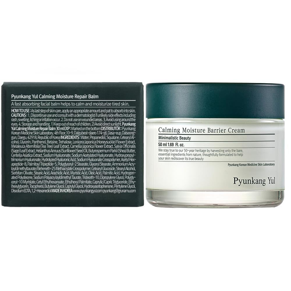Texture crème visage Pyunkang Yul PKY, hydratation douce et nourrissante.
