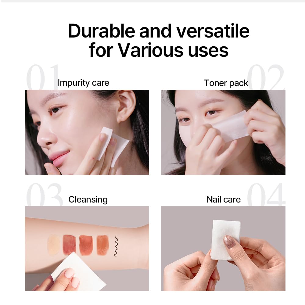 PKY Pyunkang Yul, disques coton doux pour nettoyage visage en douceur.