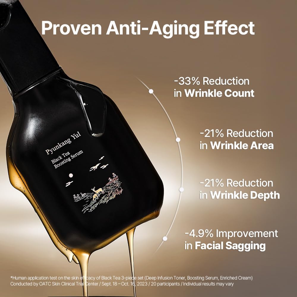 Application du sérum revitalisant, absorption rapide et teint lumineux.