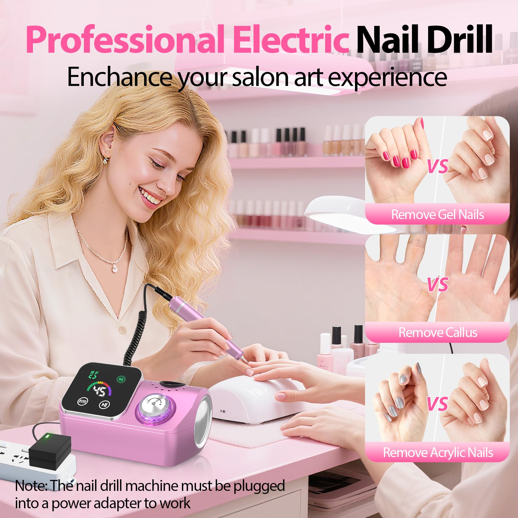 Pyvola démonstration d'utilisation sur ongles pour une manicure fluide.