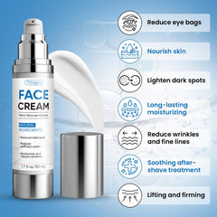 Pzlagia 6-In-1 application on skin emphasizes wrinkle reduction potential