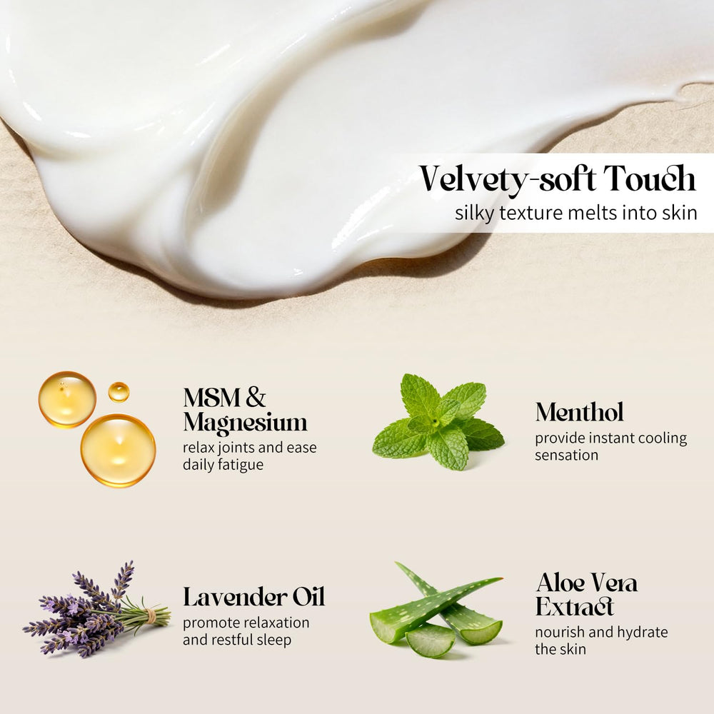 QAH Magnesium Cream aloe vera formula; gentle on skin.