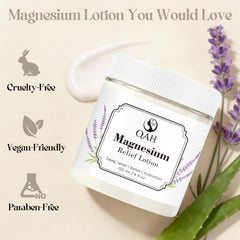 QAH Magnesium Cream bedtime lavender image promotes a calming nighttime ritual.