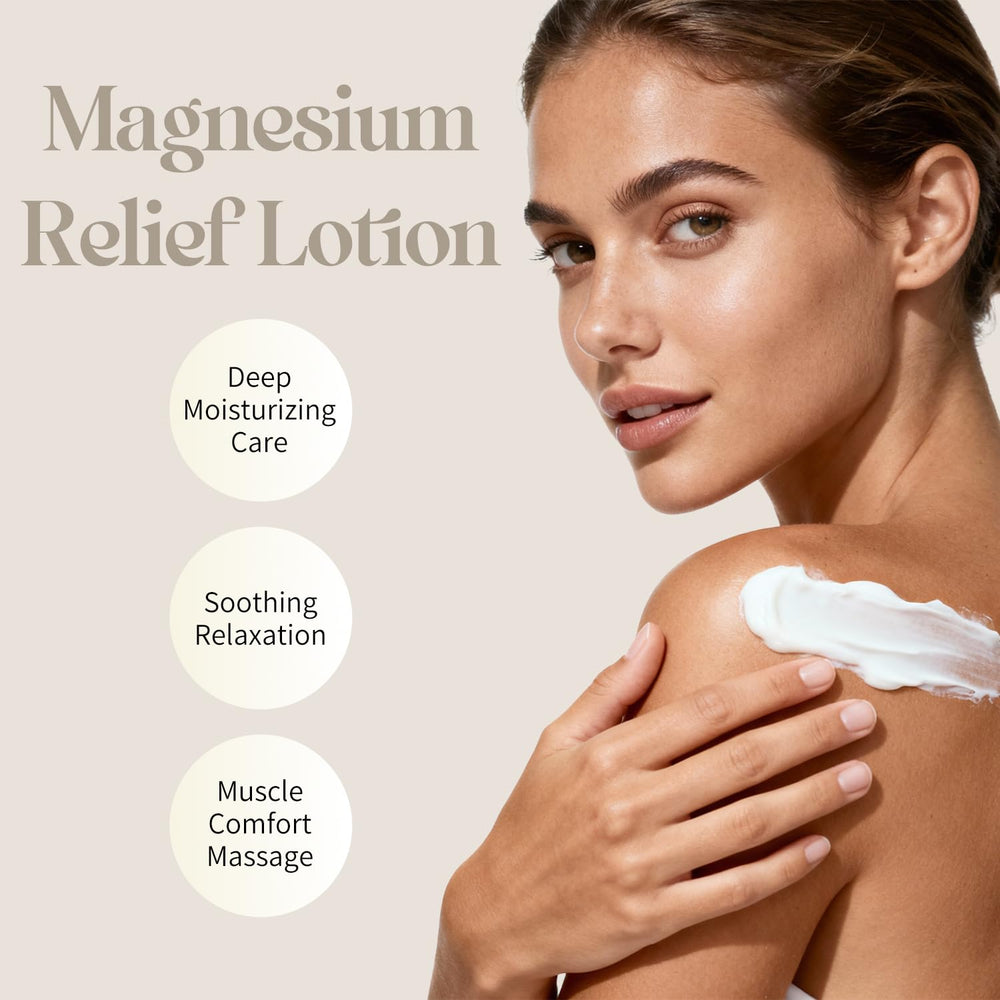QAH Magnesium Cream hand-massage image; targeted relief for hands.