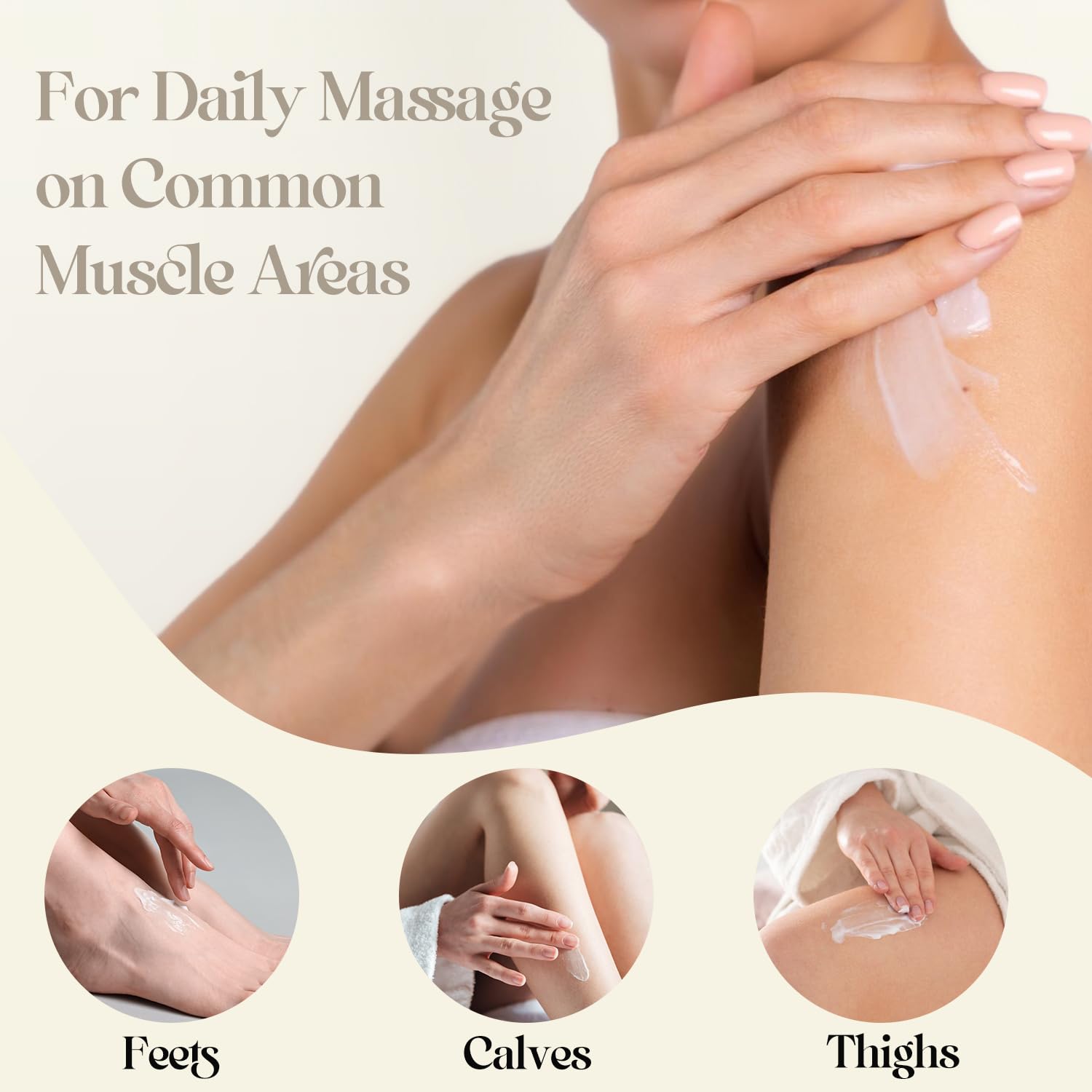 QAH Magnesium Cream night routine image; lavender aroma.