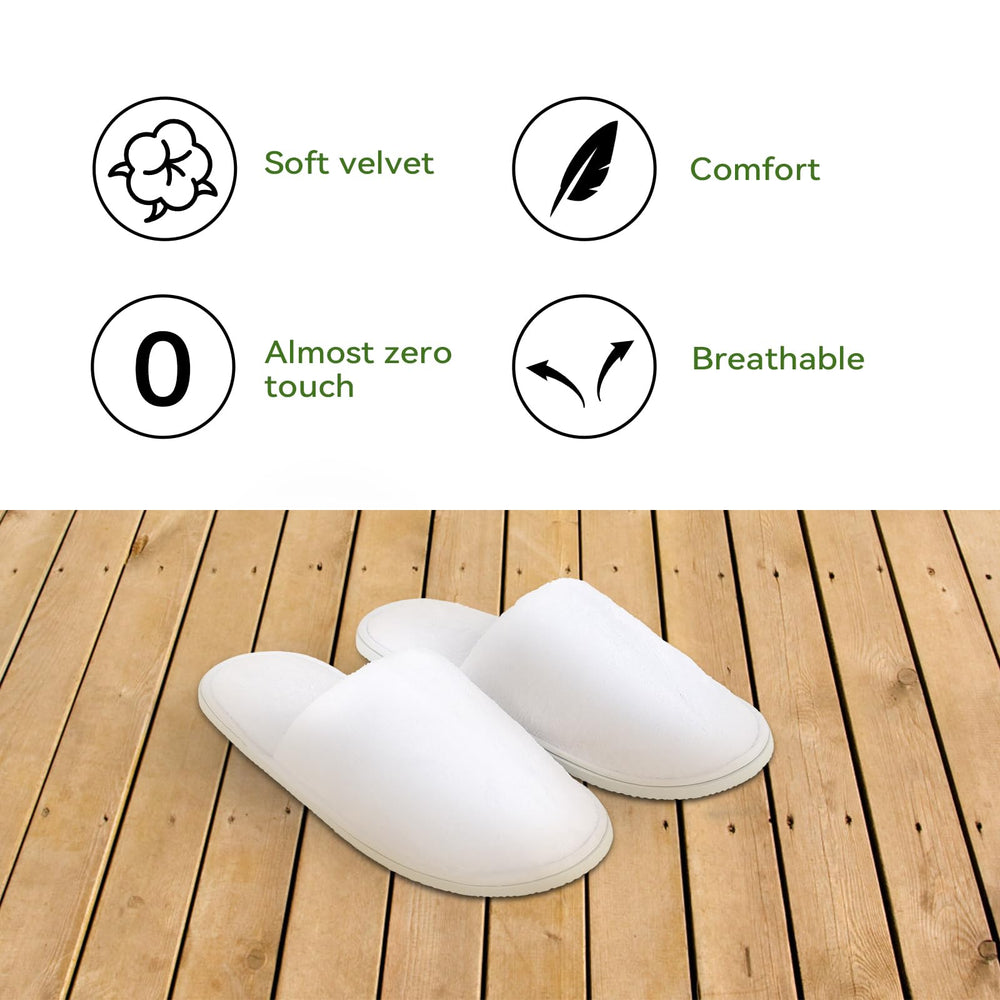 Chaussons d’intérieur QatmMkt velours doux, semelle EVA légère pour le confort.