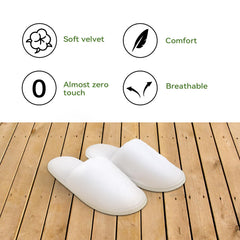 Chaussons d’intérieur QatmMkt velours doux, semelle EVA légère pour le confort.