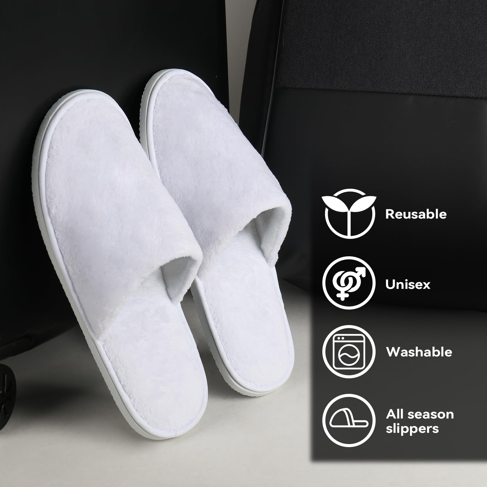 Chaussons jetables QatmMkt robustes, idéaux pour accueillir des visiteurs.
