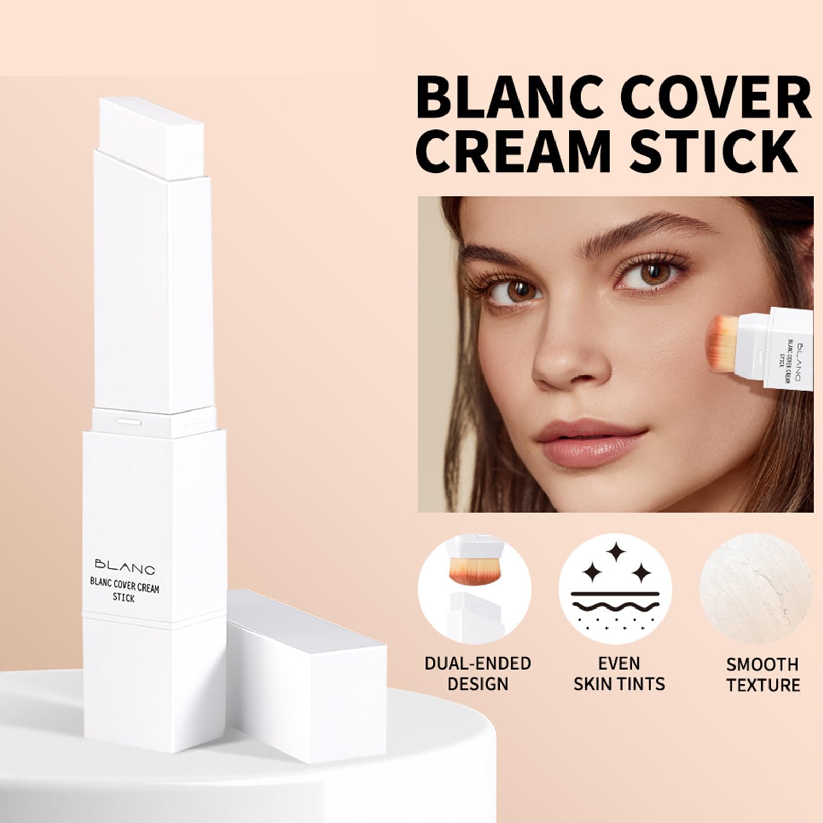 Qawnfy Bâton Blanc Cover format portable pour retouches en déplacement