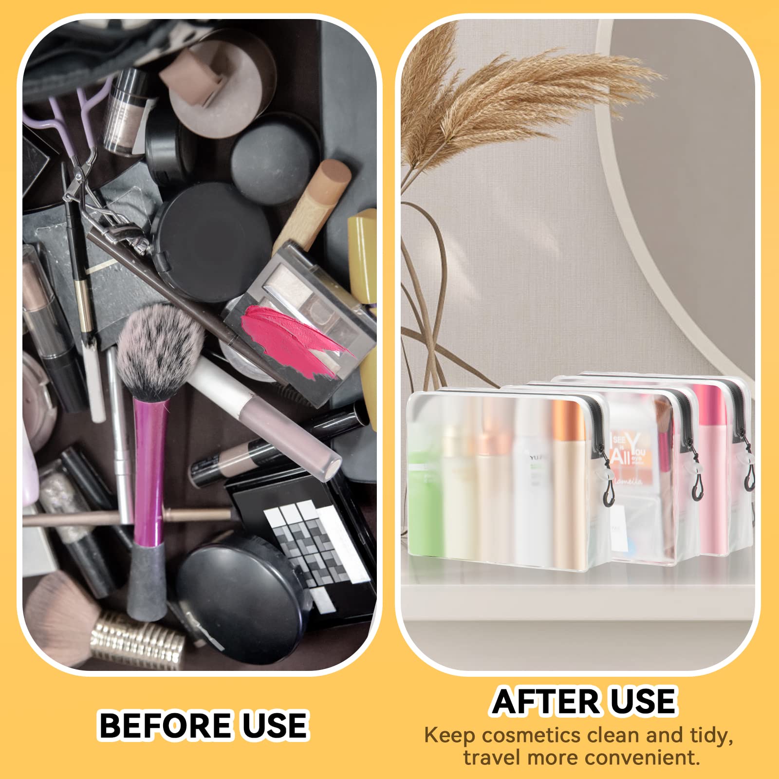 Qbily organise articles de toilette et accessoires au quotidien.