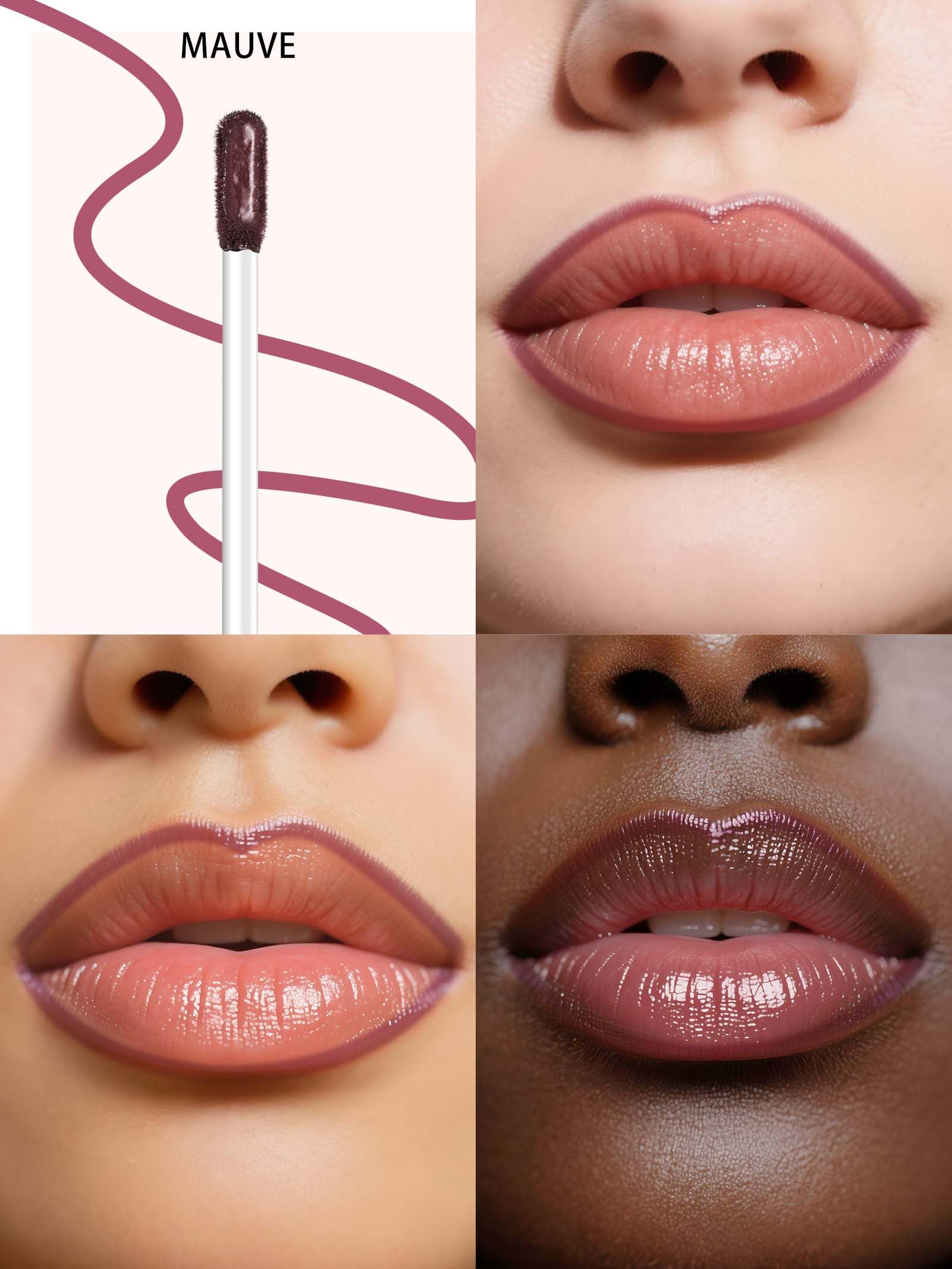 QCMME crayon contour lèvre mauve pour un fini net et naturel.