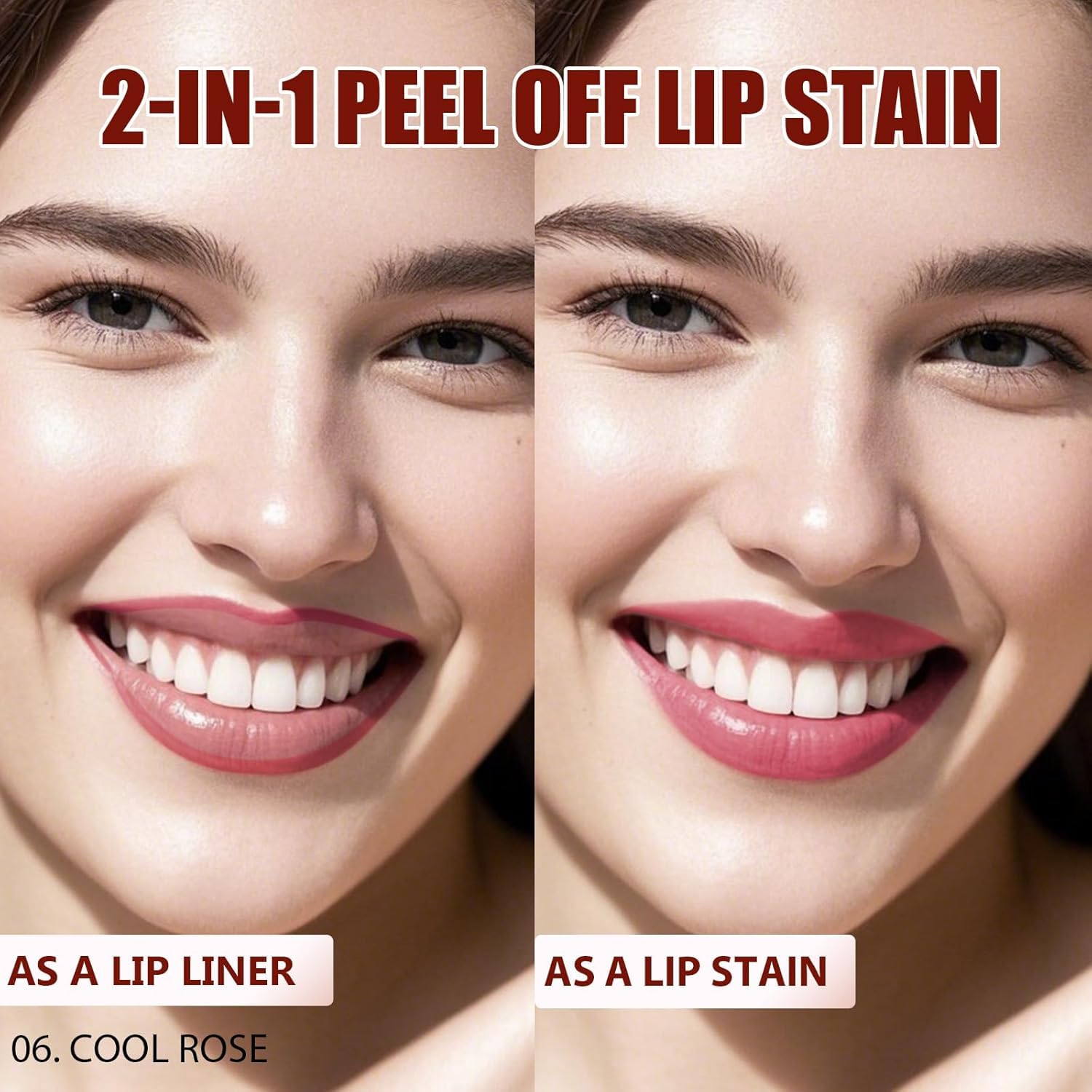 QCMME Crayon Contour Lèvres Teinte avec pince à épiler pour retouche précise.
