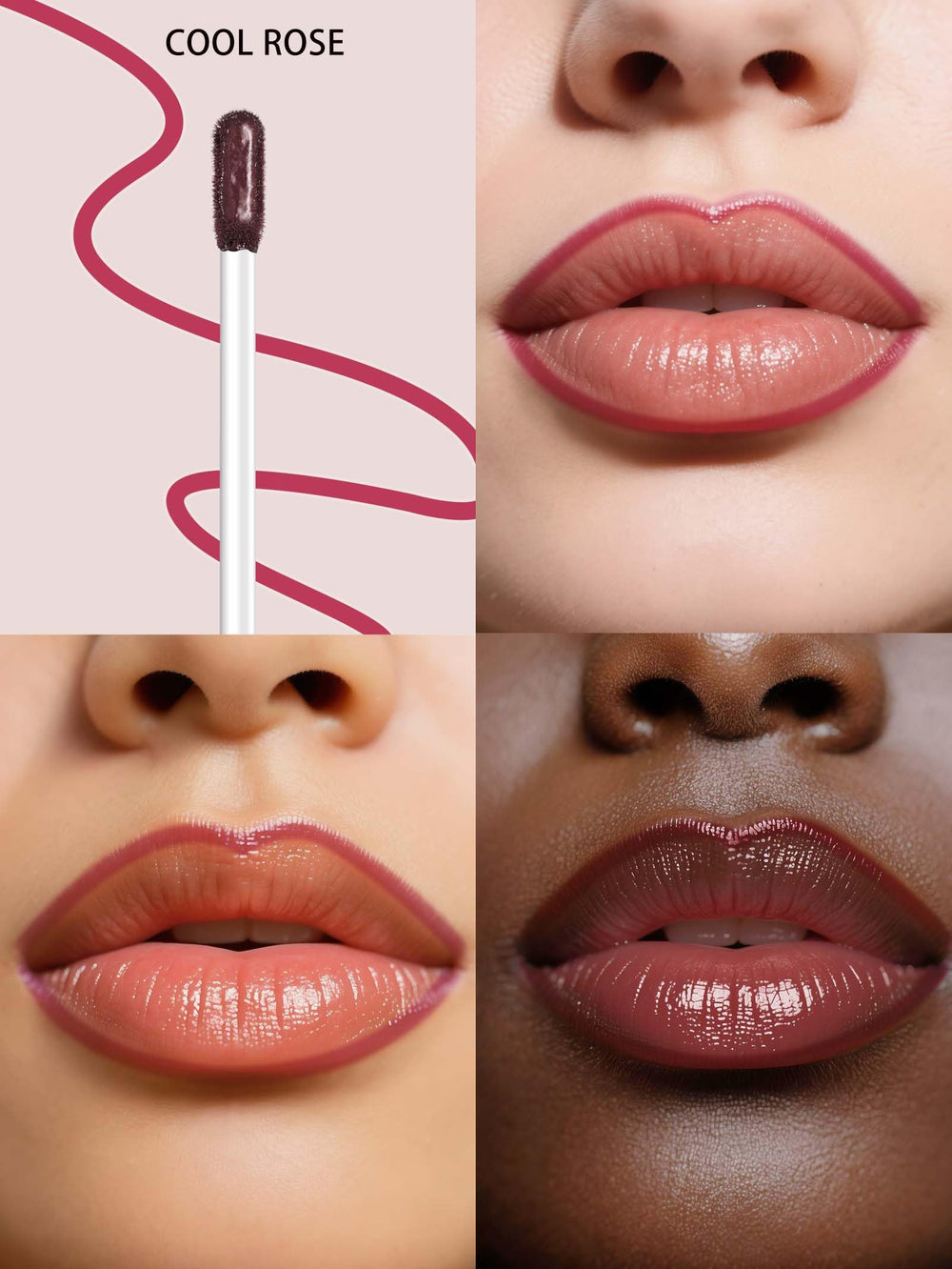 QCMME Lip Stain Peel Off démontrant le liner précis pour des bords nets.