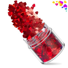 QDTK autocollants coeurs rouges pour ongles, faciles a poser sur ongles naturels ou artificiels.
