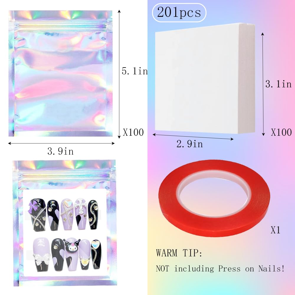 Feuilles de carton blanc Qenk pour présenter les ongles clairement