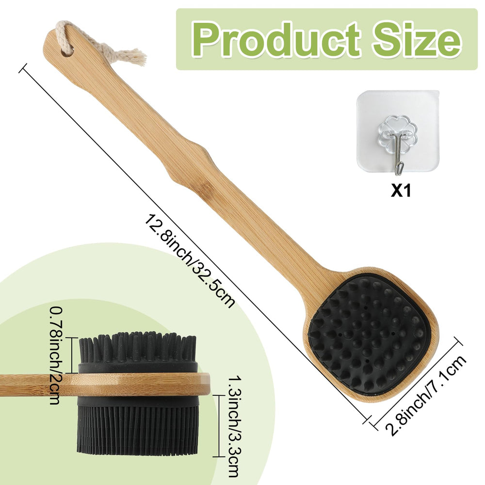 Brosse QEYMN en silicone douce adaptée aux peaux sensibles.