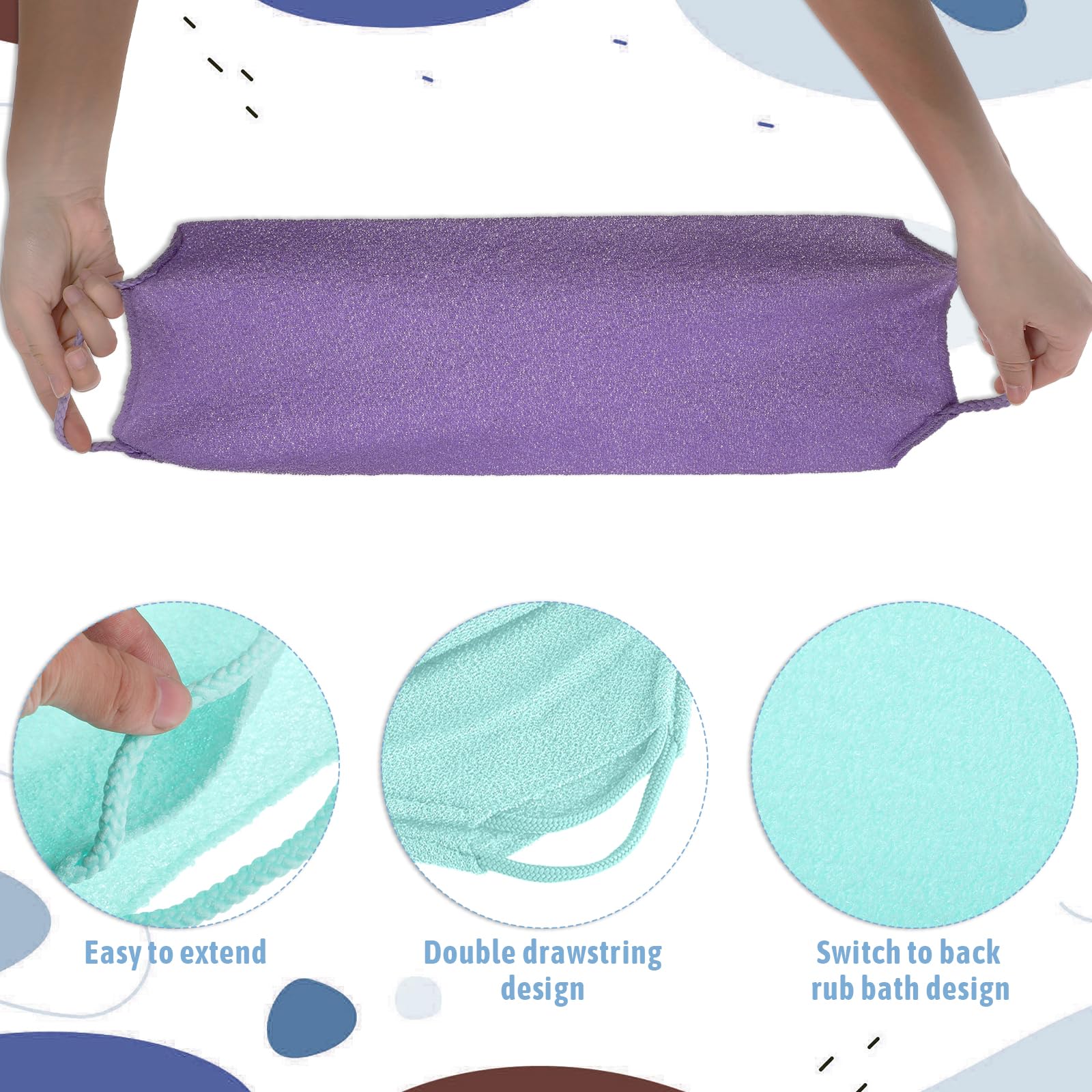 Gant exfoliant dos en nylon QfwdfcTrenz procure un massage léger.