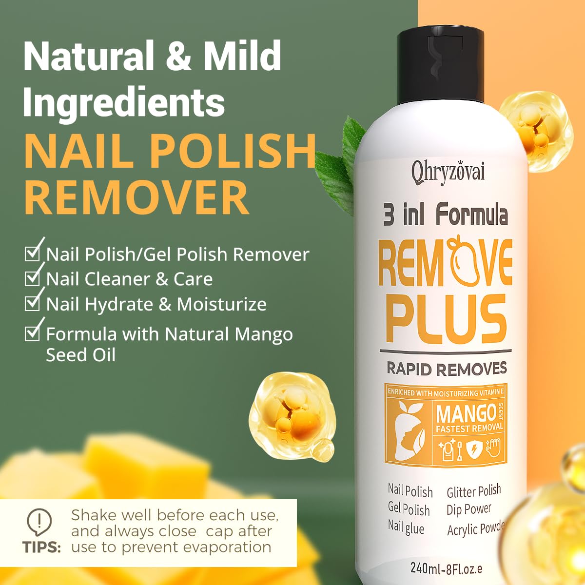 Qhryzoval – vernis-acrylique: retrait efficace sans abîmer l’ongle.