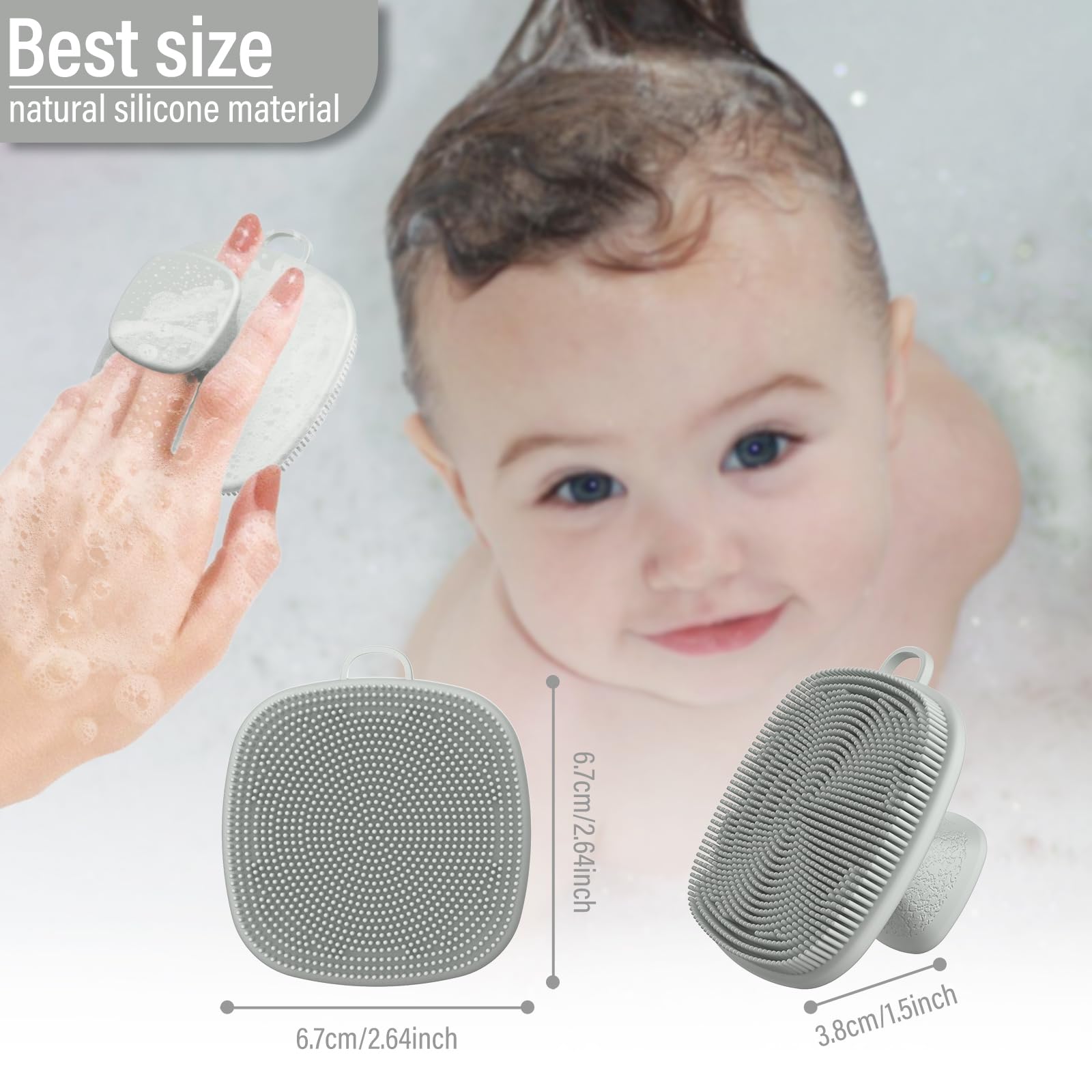 Brosse visage compacte en silicone, idéale pour les voyages.