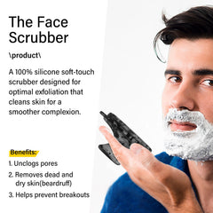Brosse faciale QiaKeoo en silicone avec massage doux pour pores nets.