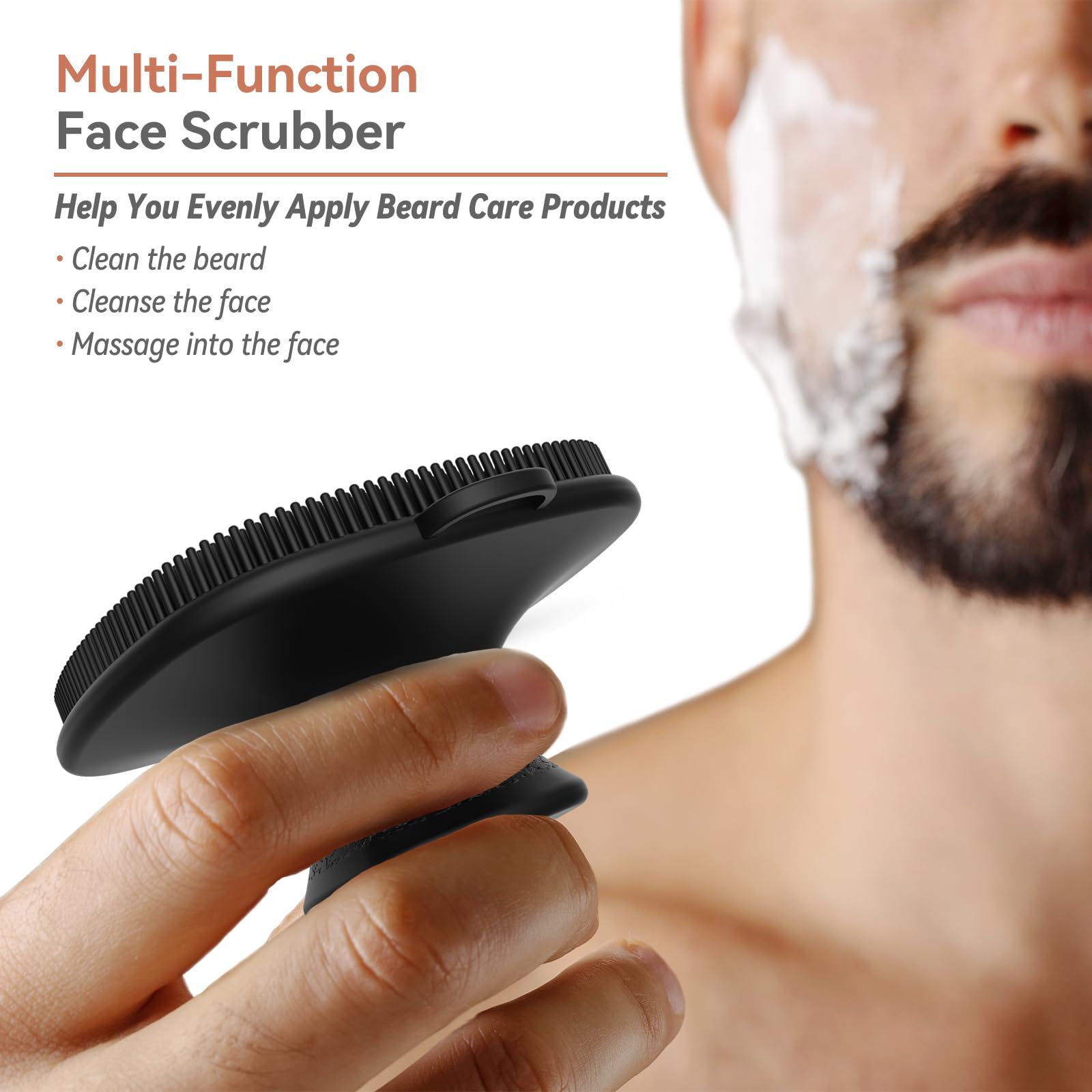 Brosse faciale QiaKeoo en silicone pour exfoliation douce et peau sensible.