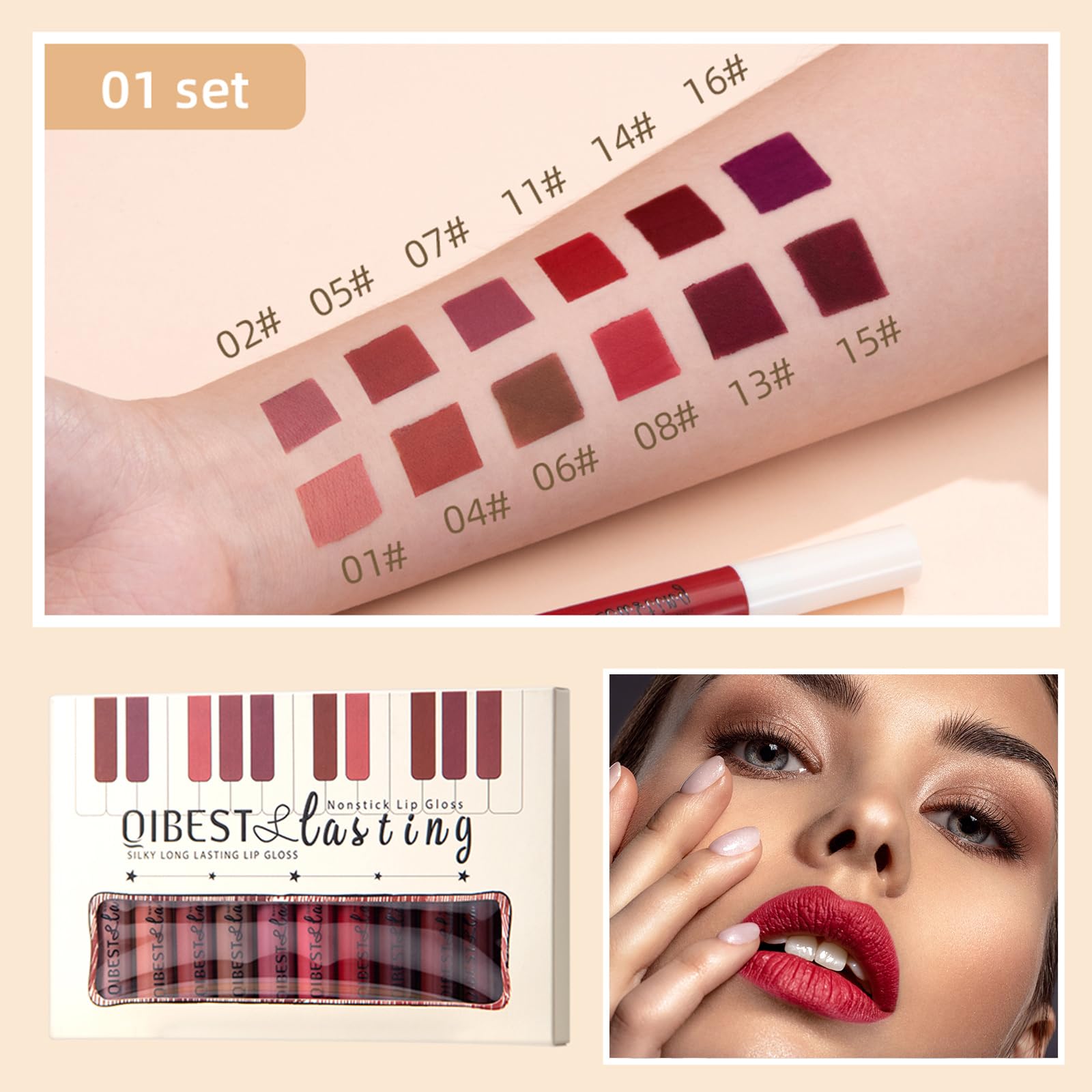 QiBest échantillons de nuances matte pour choisir rapidement sa couleur