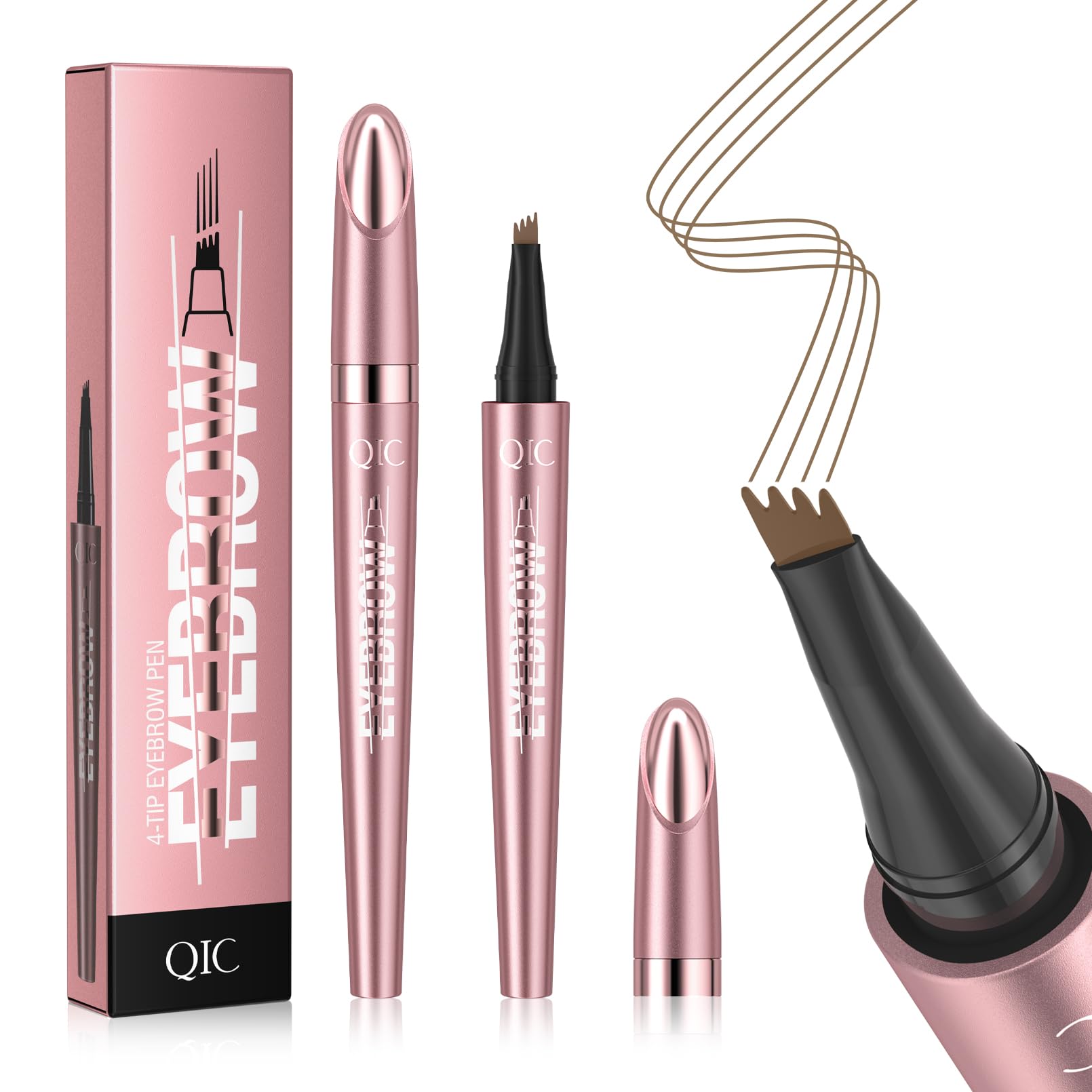 QIC 4-Tip: traits-poil-fin pour un effet sourcils naturel.
